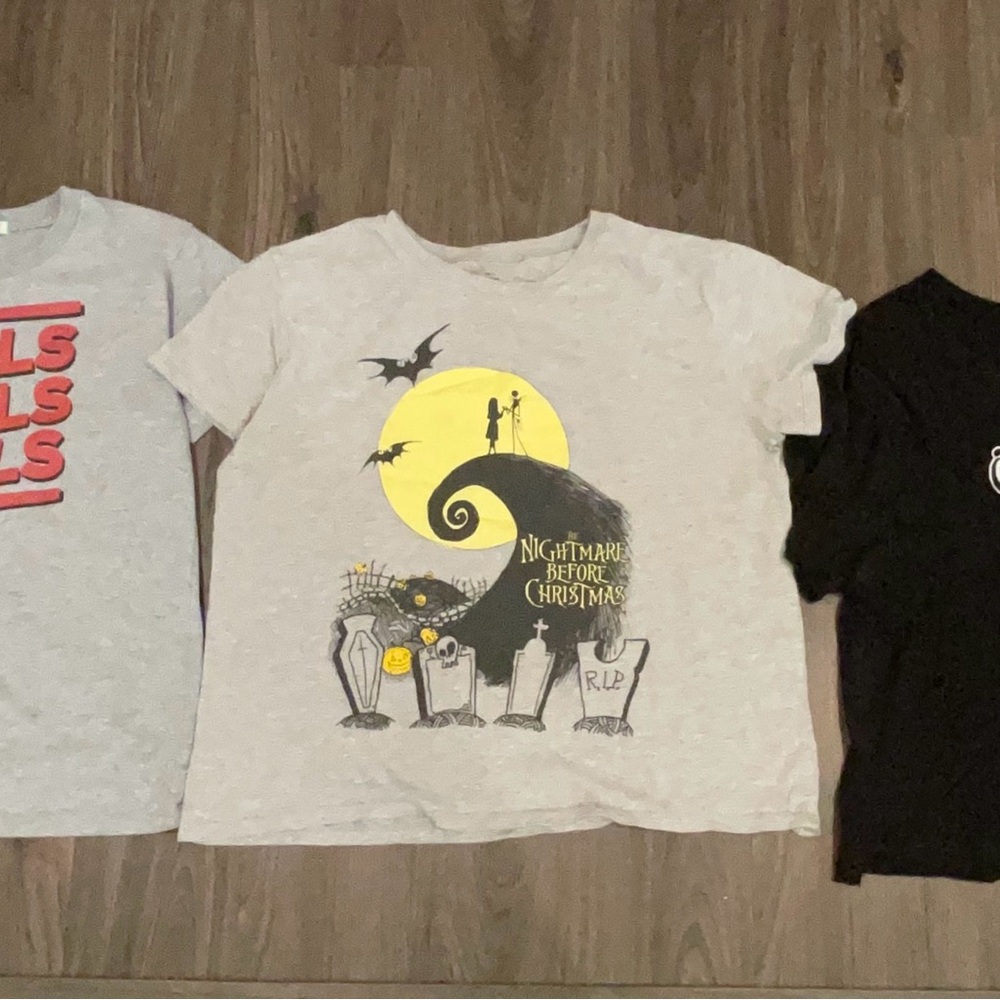 Nightmare Before Christmas Kids Costume T-Shirt - Gray plus two free shirts